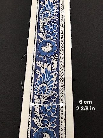 french fabric for quilt borders with blue and white tones