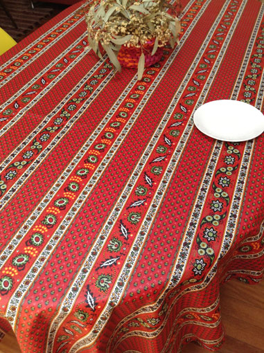 acrylic coated provencal easy care tablecloth