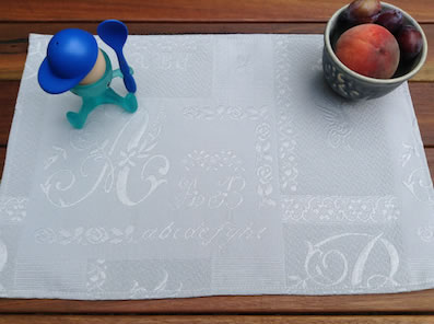pique quilted placemats from france