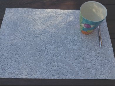 acrylic coated beige placemats