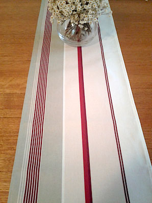 french coated table runner