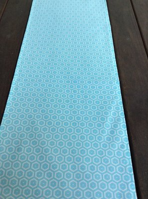 contemporary table runner blue