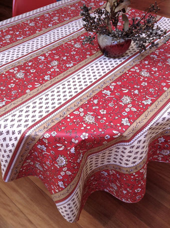 plastic coated french tablecloth