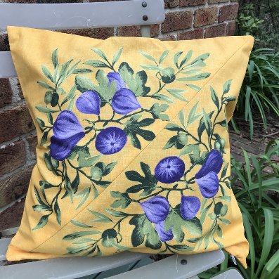 provencal pillow cover with fig designs