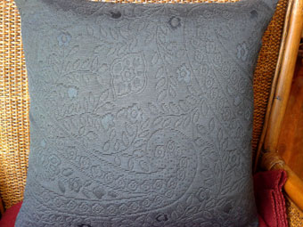pillow cover french quilted fabric