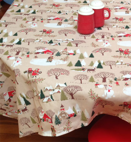 christmas fabric for tablecloth