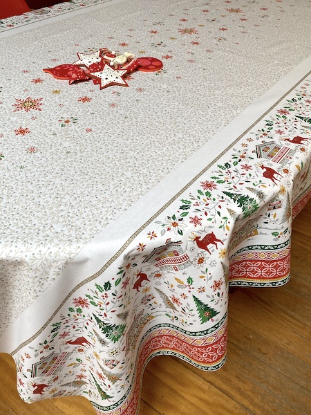custom made christmas tablecloth with acrylic coating