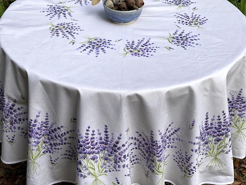 lavender design provencal round tablecloth