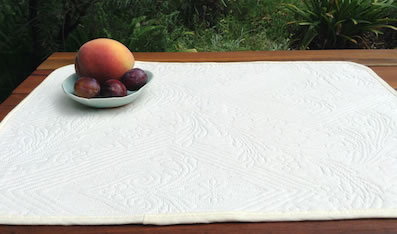 french pique quilted placemats