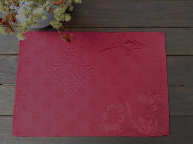 red pique quilted placemats