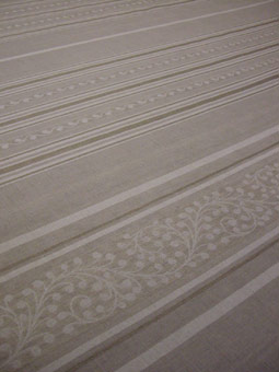 linen Jacquard tablecloth for 10 seater table