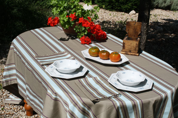 french jacquard treated tablecloth