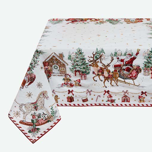 christmas tablecloth seats 8