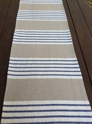 country style table runner in navy