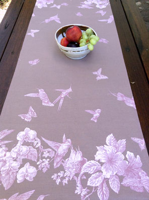 french toile table runner