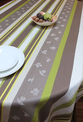 provencal coated jacquard table cloth