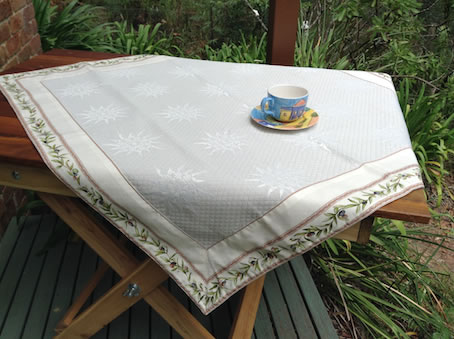 quilted tablecloth ideal for bridge card tables